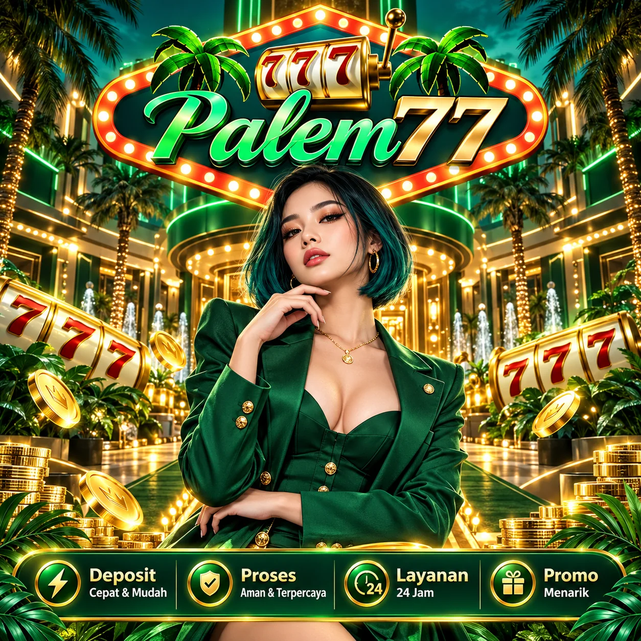 Ilustrasi PALEM77 untuk jalanpalem77.pages.dev: banner utama persegi 1:1